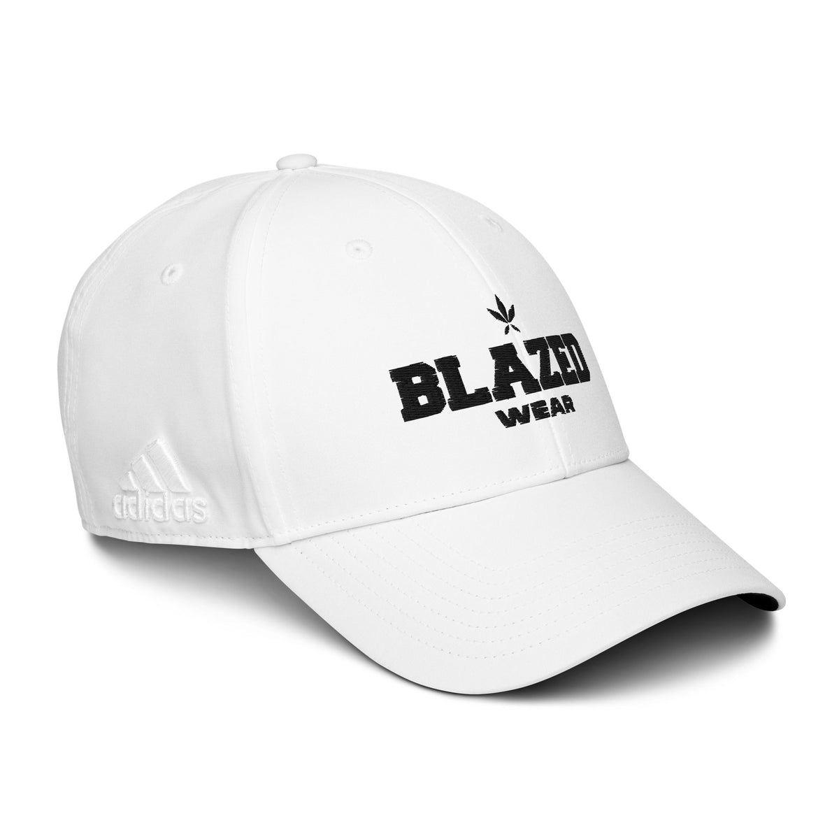adidas x Blazed Wear Flex-Fit Dad Hat - White - Blazed Wear