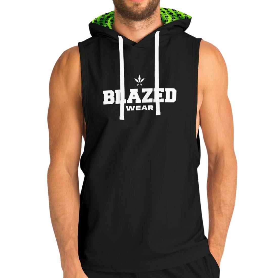 Blazed Wear FlexFit Armless Hoodie - Black - Blazed Wear