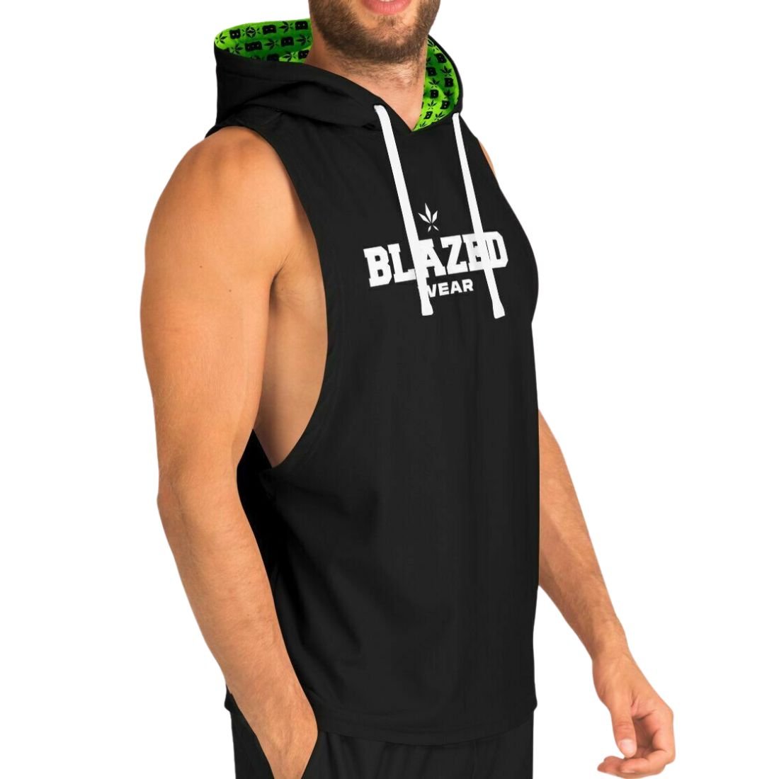 Blazed Wear FlexFit Armless Hoodie - Black - Blazed Wear