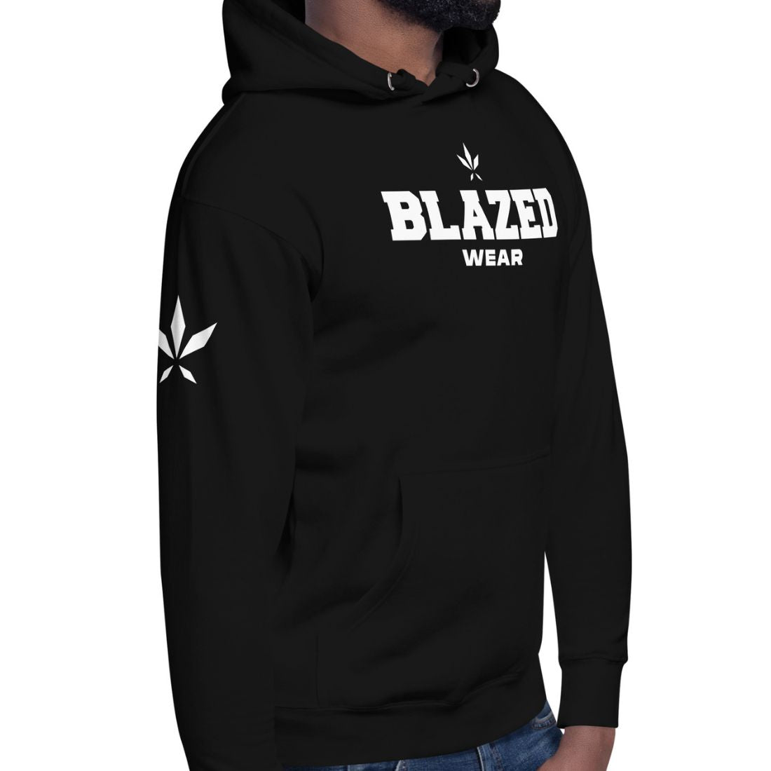 Leaf Embrace Unisex Hoodie - Black - Blazed Wear