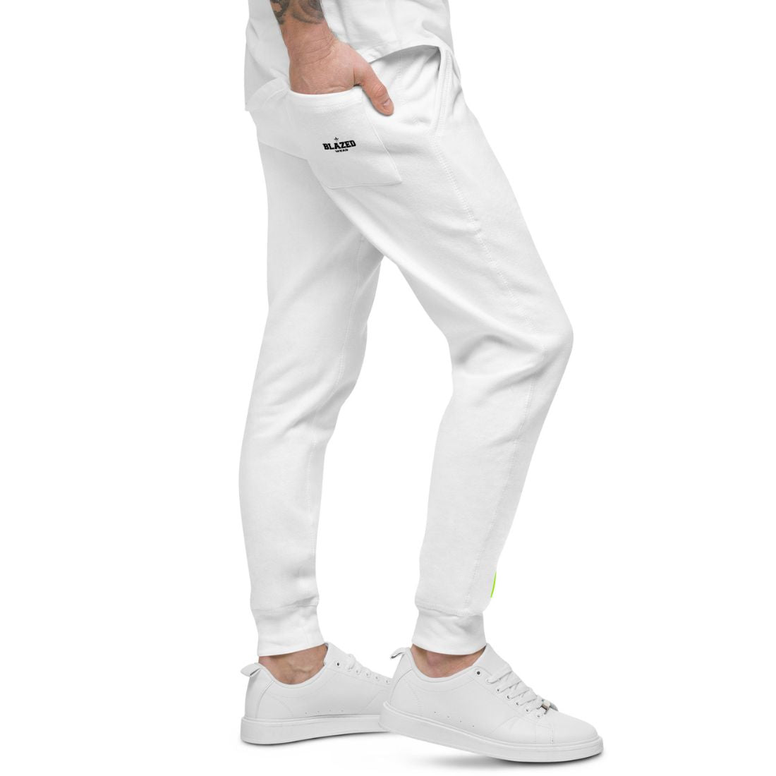 Urban Edge Fleece Joggers - White - Blazed Wear