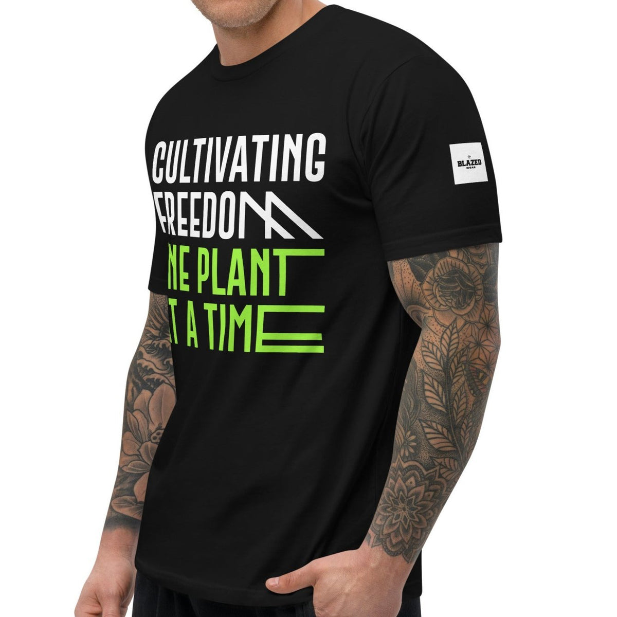 Cultivating Freedom, One Plant at a Time Tee - Black - Blazed Wear