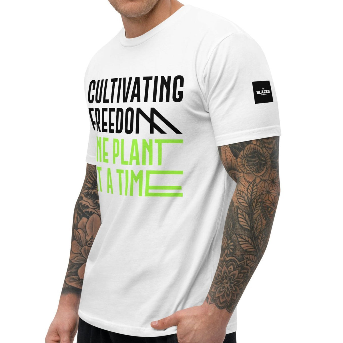 Cultivating Freedom, One Plant at a Time Tee - White - Blazed Wear