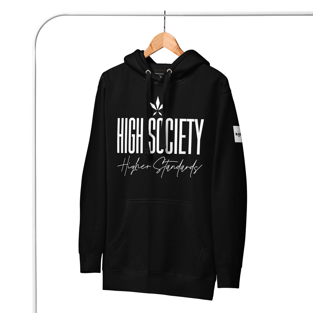 High Society Unisex Hoodie - Black - Blazed Wear