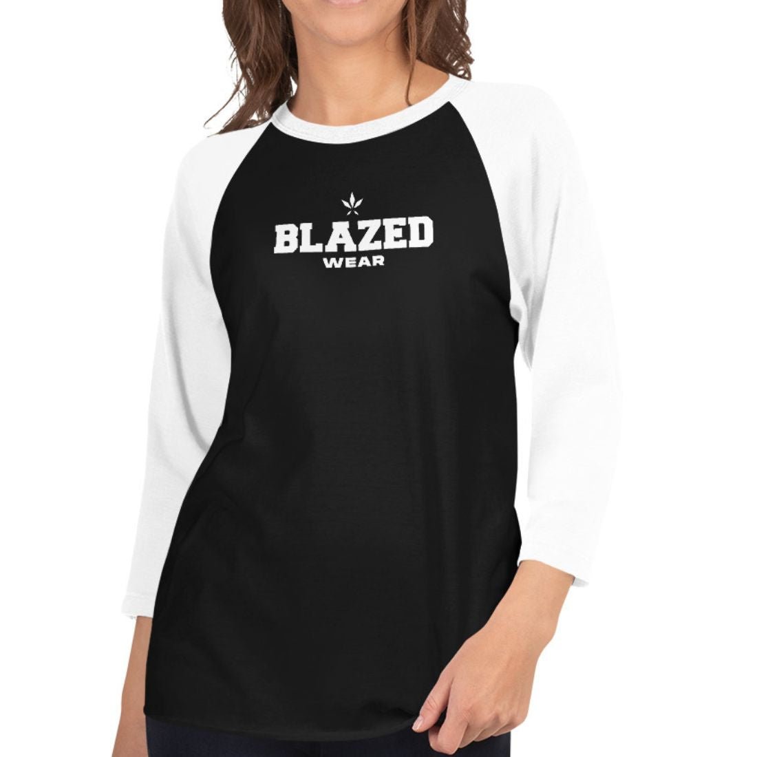 Blazed Wear Classic Raglan Tee - Black/White - Blazed Wear