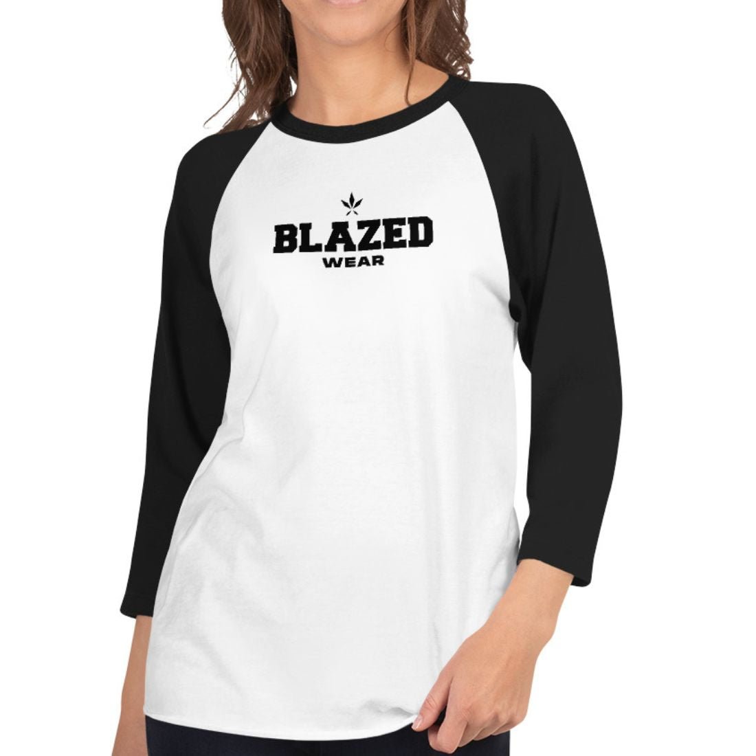 Blazed Wear Classic Raglan Tee - White/Black - Blazed Wear