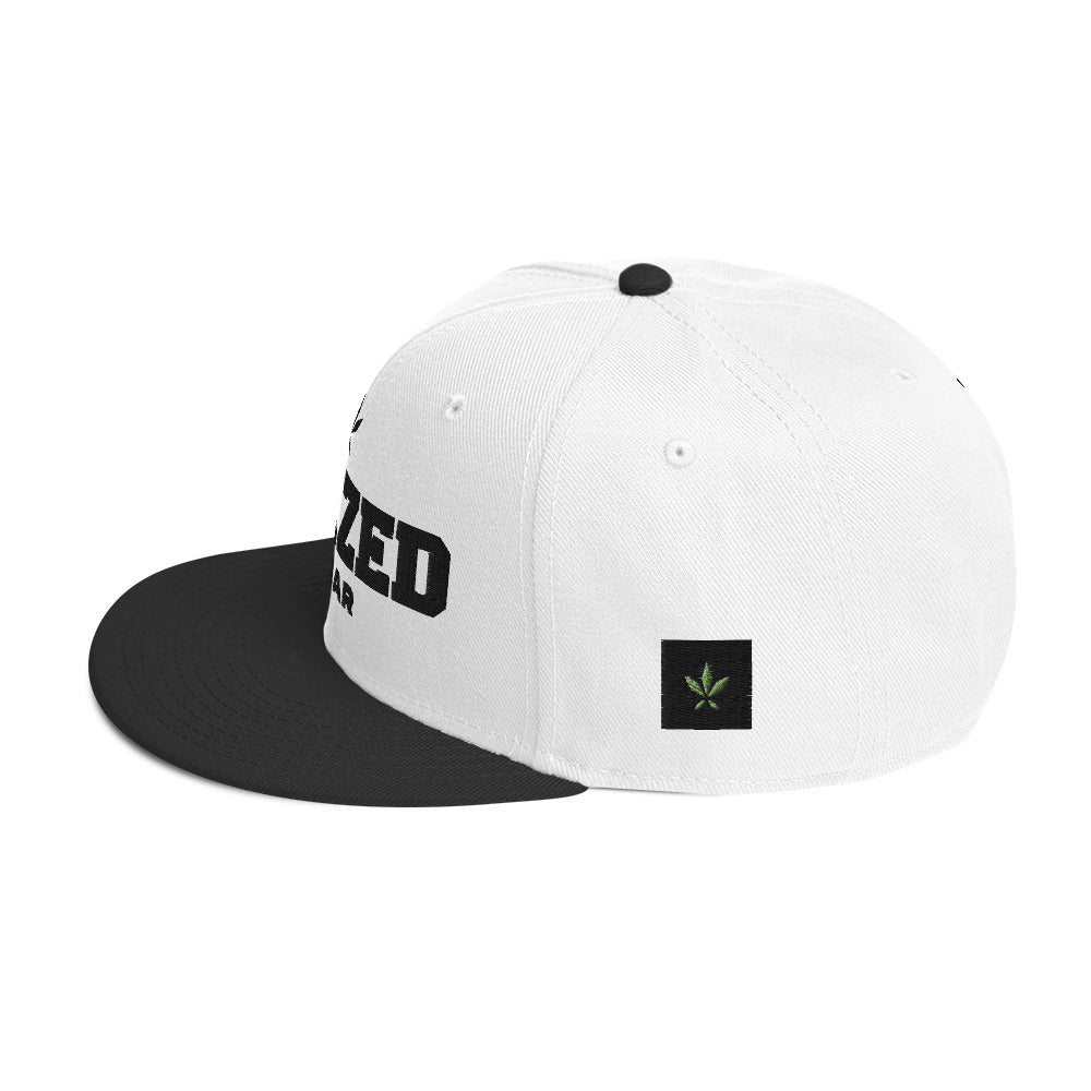 Blazed Wear Classic Snapback Cap - White/Black - Blazed Wear