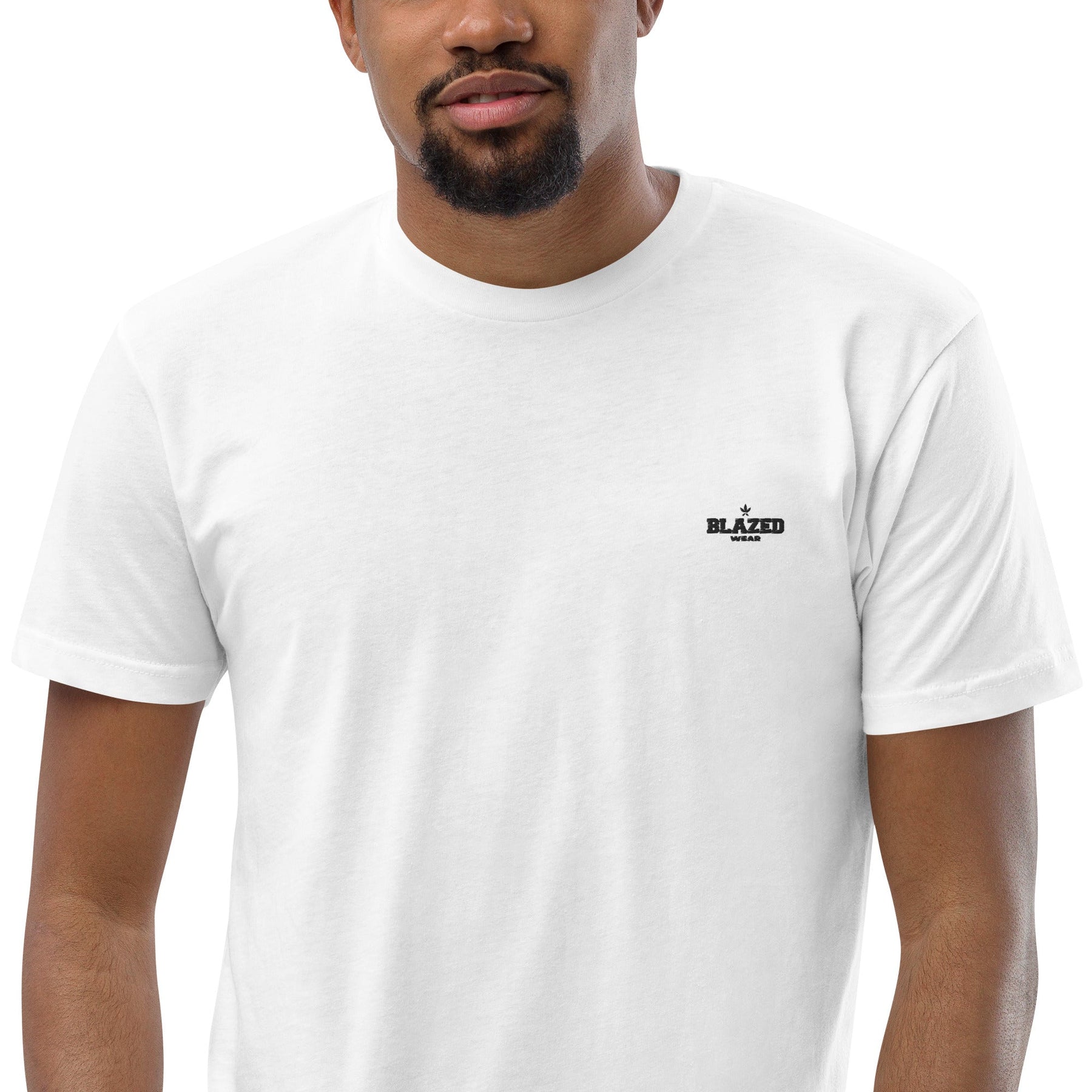 Classic Logo Embroidered Tee - White - Blazed Wear