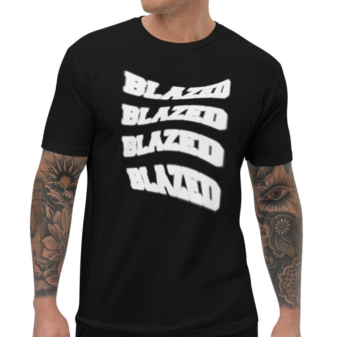 Fusion Blur Tee - Black - Blazed Wear